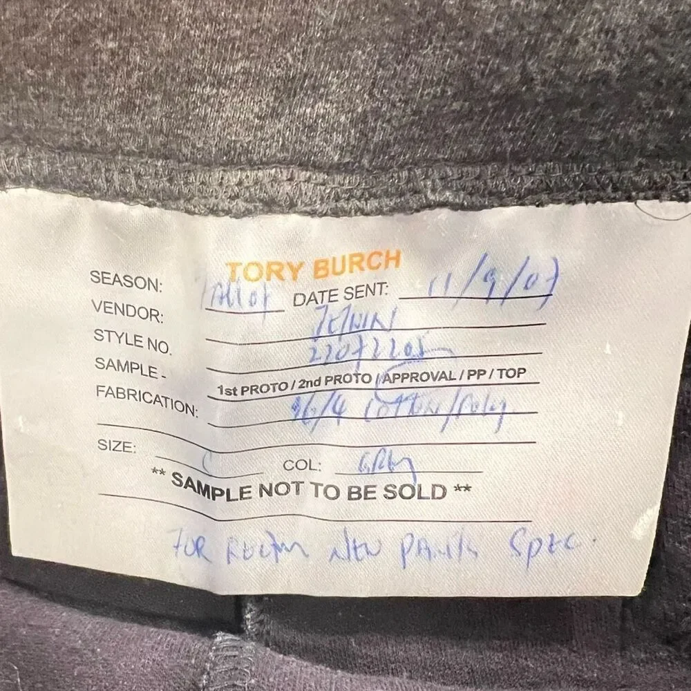 Tory Burch Drawstring Waist Relaxed Leg Sweatpants, Sample Women’s Small - Picture 4 of 9